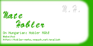 mate hobler business card